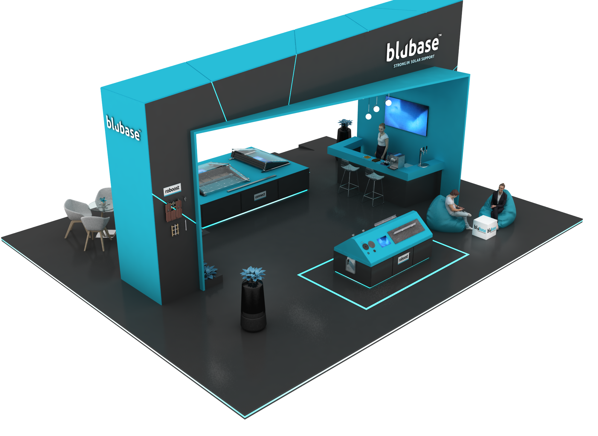 Blubase stand