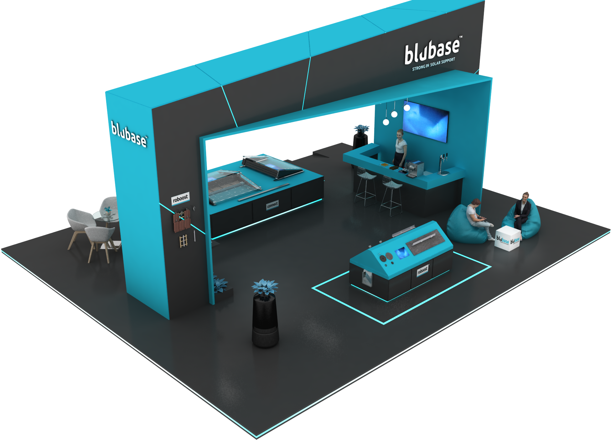 Blubase-stand